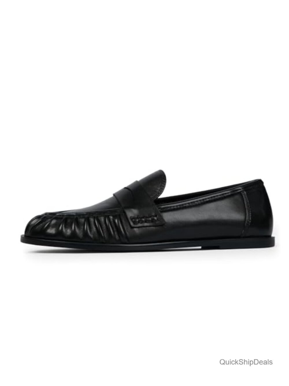 Faux Leather Penny Loafers Women Comfortable Slip On Flat Shoes